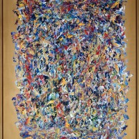 Öl und Goldpaste auf Leinwand gerahmt - 100 cm x 70 cm - 2021 - sold