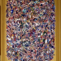 Öl und Goldpaste auf Leinwand gerahmt - 90 cm x 70 cm - 2021