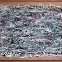 Öl und Rotgoldpaste auf Leinwand gerahmt - 70 cm x 100 cm - 2021