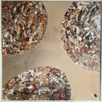Öl und Goldpaste auf Leinwand - 100 cm x 100 cm - 2022
