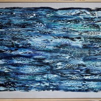 Öl und Silberpaste auf Leinwand - 70 cm x 100 cm - 2021