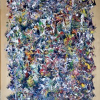 Öl und Goldpaste auf Leinwand gerahmt - 100 cm x 70 cm - 2021